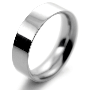 Flat Court Very Heavy -  6mm Platinum Wedding Ring 